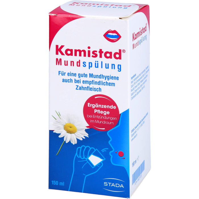 Kamistad Mundspülung bei Zahnfleischentzündungen und Aphten, 150 ml Lösung