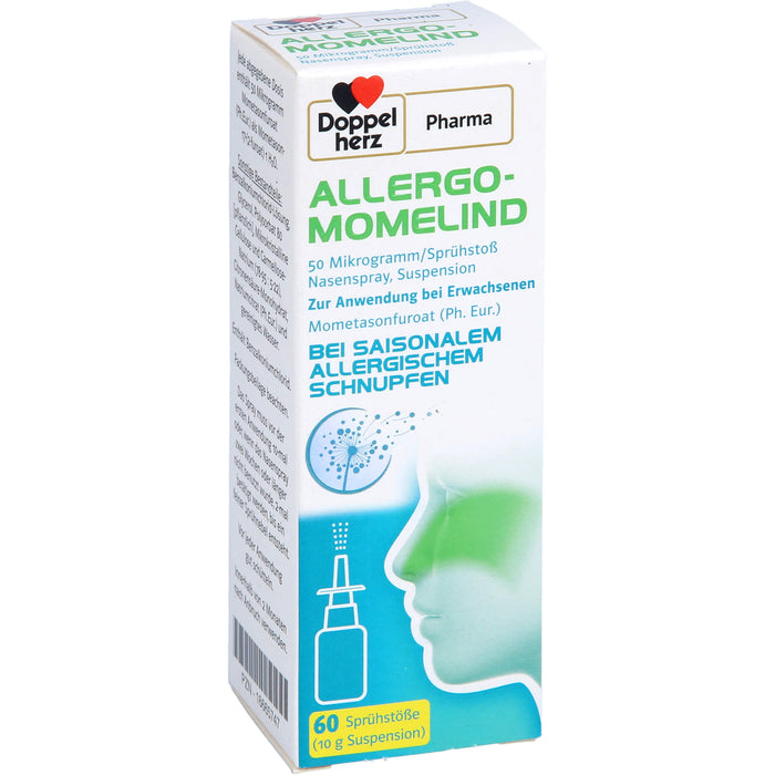 Doppelherz Pharma Allergo Momelind 50 µg bei saisonalem allergischem Schnupfen, 10 g Spray