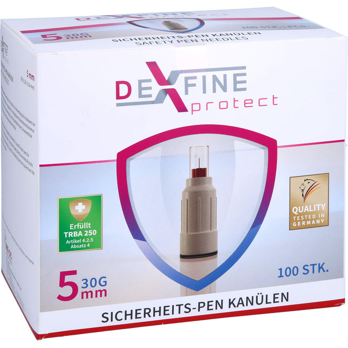 DEXFINE protect Sicherheits-Pen Kanülen 30G-5mm, 100 St KAN