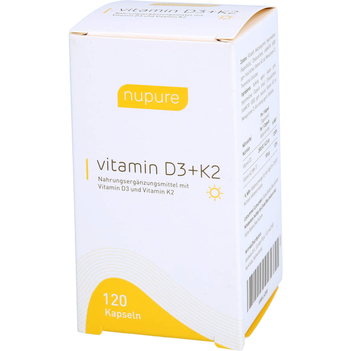 nupure vitamin D3 + K2 Kapseln, 120 St KAP