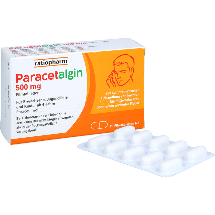 Paracetalgin 500 mg Filmtabletten, 20 pcs. Tablets