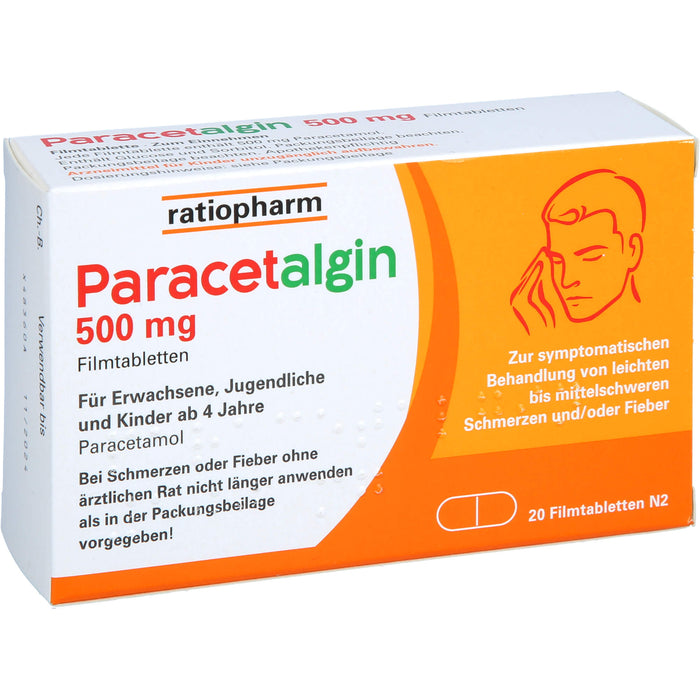 Paracetalgin 500 mg Filmtabletten, 20 pc Tablettes