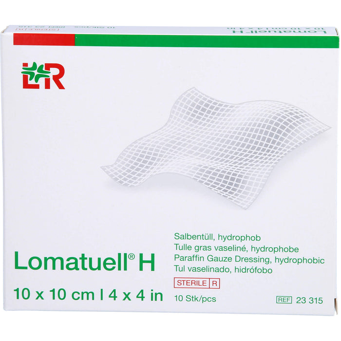 LOMATUELL H Salbentüll 10x10 cm steril, 10 St VER