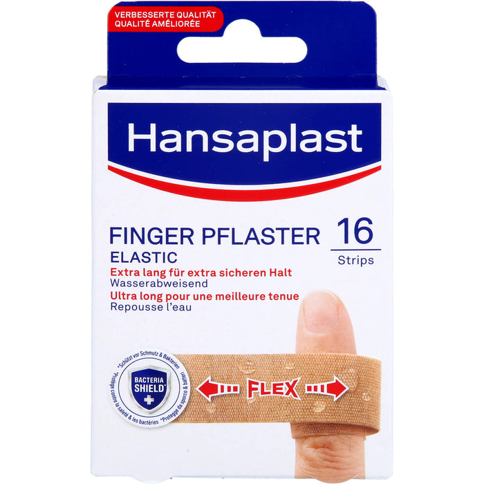 HANSAPLAST ELASTIC Fingerstrips, 16 St. Pflaster