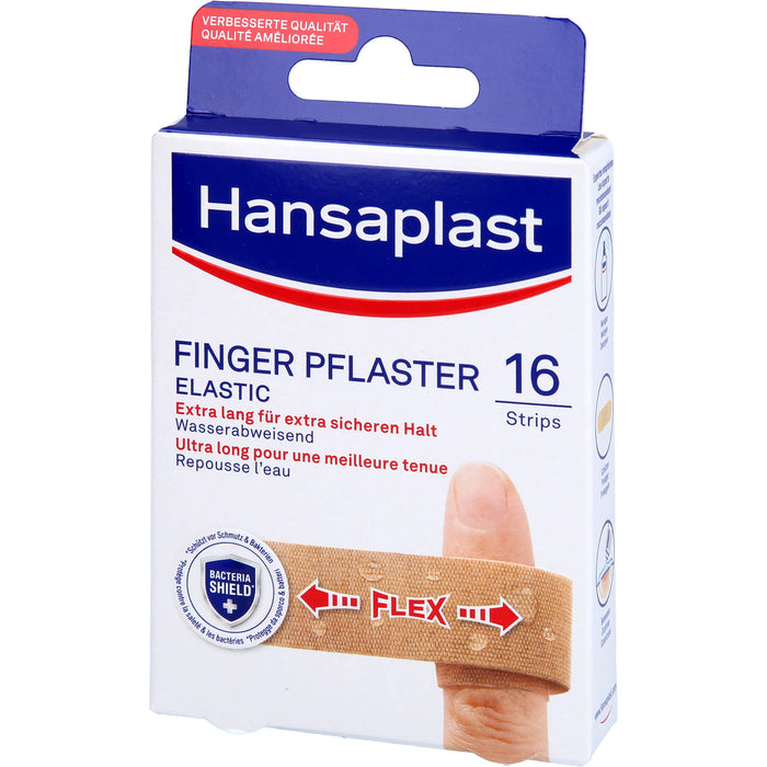 HANSAPLAST ELASTIC Fingerstrips, 16 pc Pansement