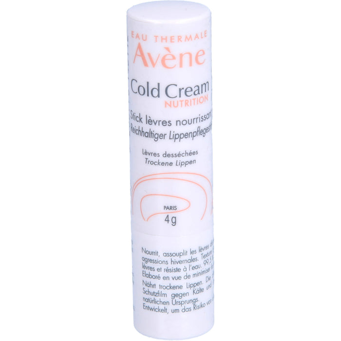 Avène Cold Cream Nutrition reichhaltiger Lippenpflegestift, 4 g Plume