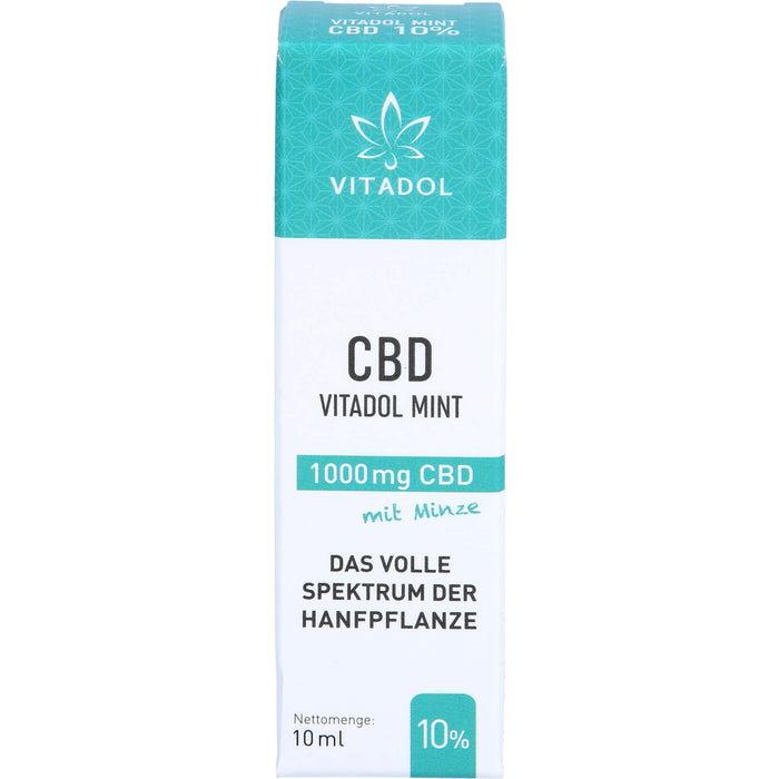 CBD10% Bio Hanfextrakt Öl - Vitadol Mint, 10 ml OEL