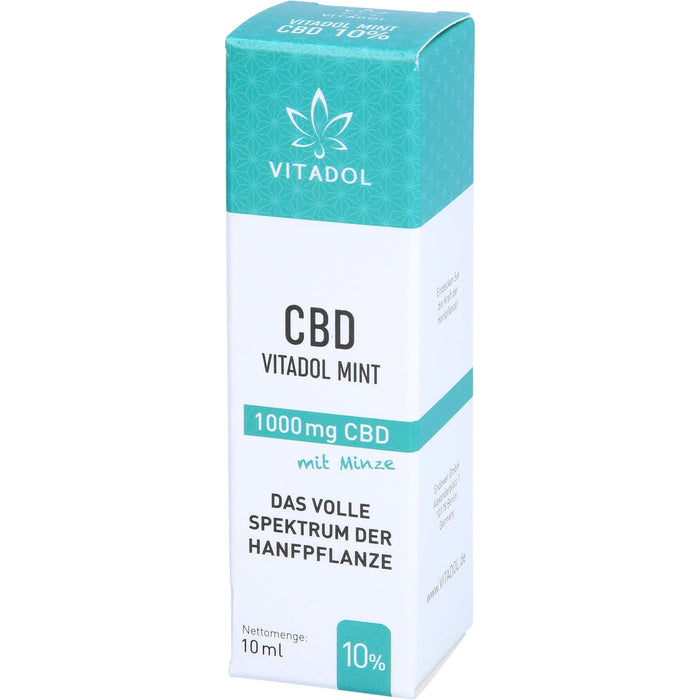 CBD10% Bio Hanfextrakt Öl - Vitadol Mint, 10 ml OEL