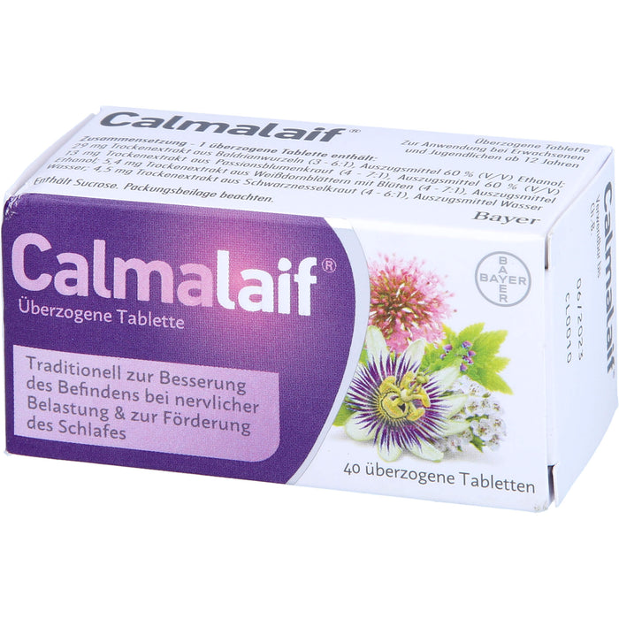 Calmalaif, Überzogene Tablette, 40 pcs. Tablets