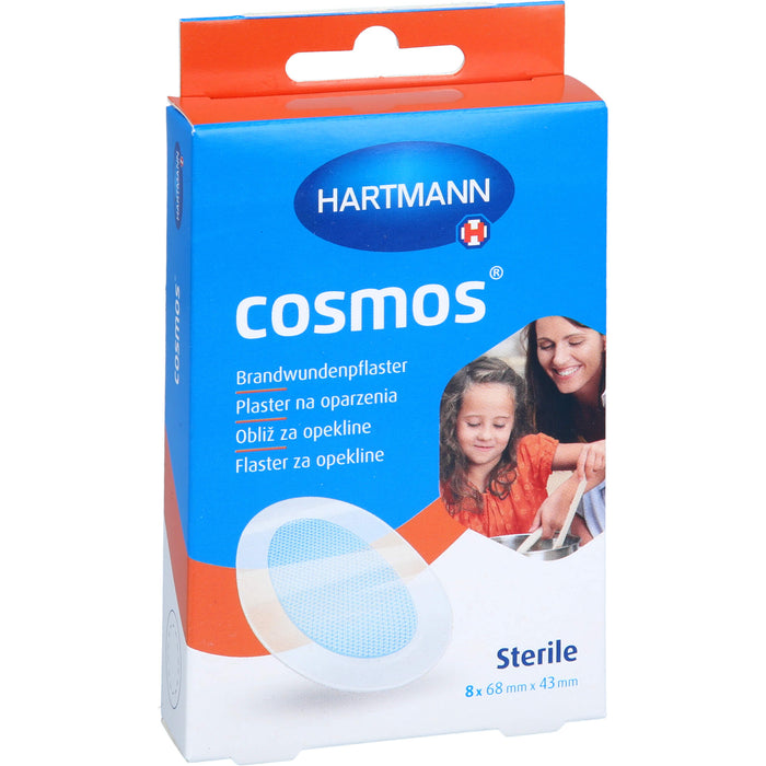 HARTMANN Cosmos sterile Brandwundenpflaster 68 x 43 mm, 8 pc Pansement