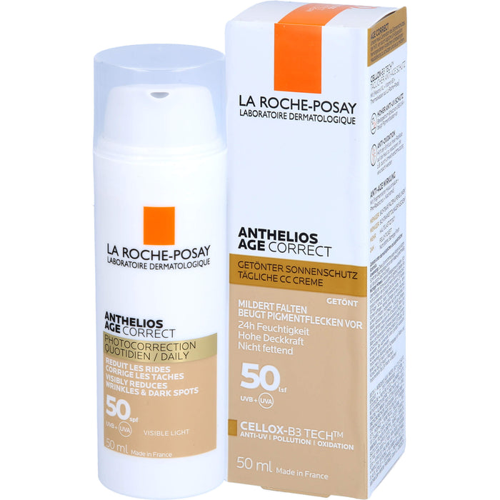 LA ROCHE-POSAY Anthelios Age Correct Getönter Sonnenschutz LSF50, 50 ml Crème