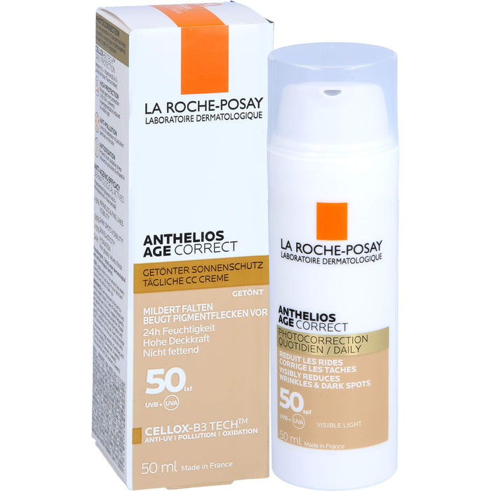 LA ROCHE-POSAY Anthelios Age Correct Getönter Sonnenschutz LSF50, 50 ml Cream