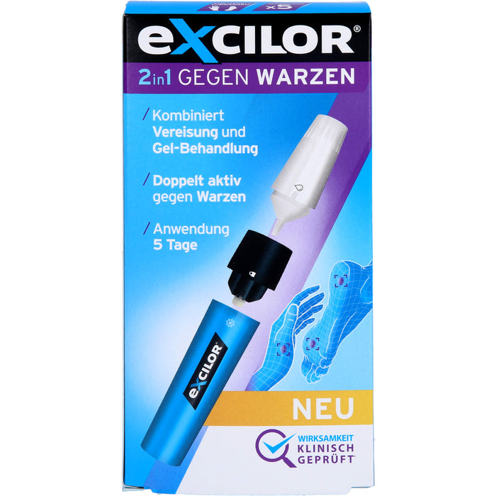 Excilor 2in1 gegen Warzen kombiniert Vereisung und Gel-Behandlung, 1 pc Plume