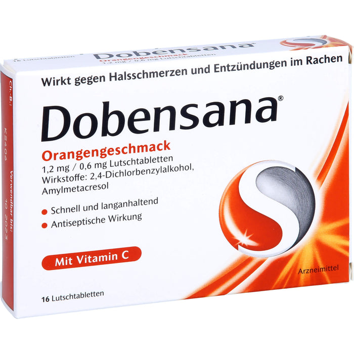 Dobensana Orangengeschmack 1,2 mg / 0,6 mg Lutscht, 16 pcs. Tablets