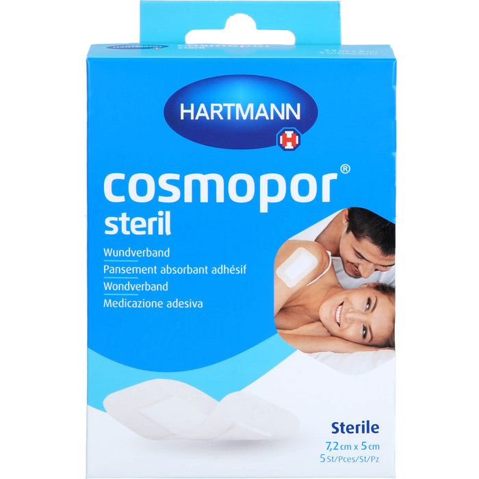 HARTMANN Cosmopor steril Wundverband 7,2 cm x 5 cm OTC, 5 St. Verband