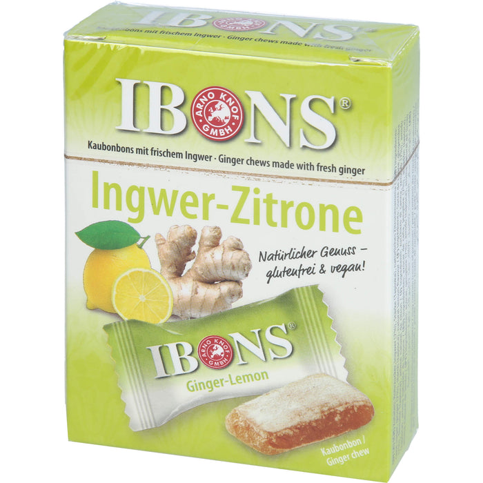 IBONS Ingwer Zitrone 60g Box Kaubonbons, 60 g BON