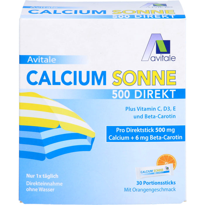 Calcium Sonne 500 Granulat mit Orangengeschmack, 30 St. Sticks