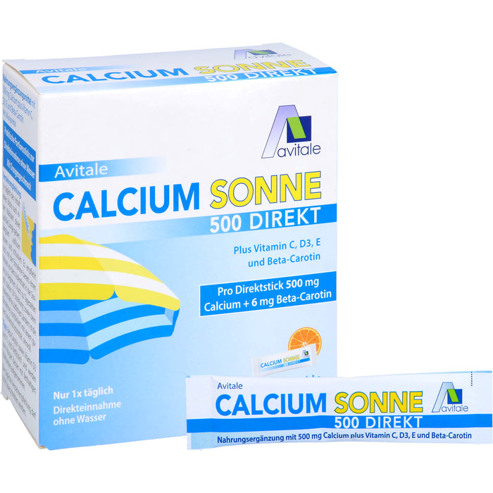 Calcium Sonne 500 Granulat mit Orangengeschmack, 30 St. Sticks