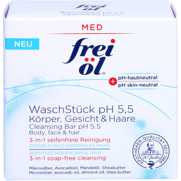 frei öl WaschStück pH 5,5 für Körper, Gesicht und Haare, 90 g bar of soap