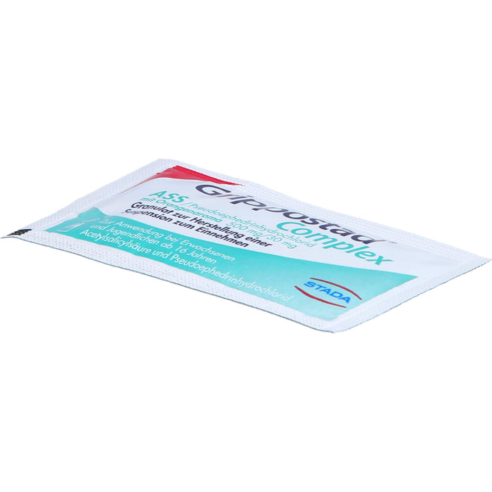 Grippostad Complex ASS / Pseudoephedrinhydrochlorid mit Orangenaroma Granulat bei Schnupfen und erkältungsbedeingten Schmerzen und Fieber, 10 pc Sachets