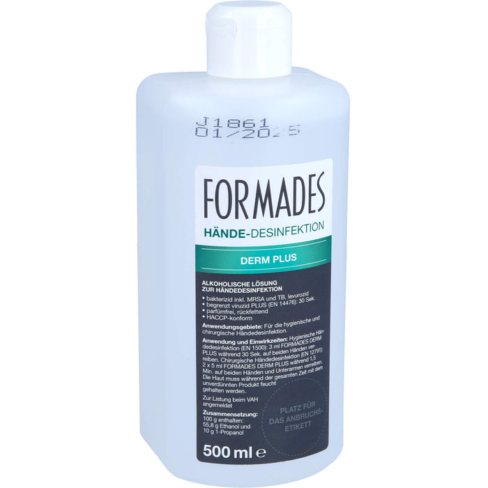 FORMADES Händedesinfektion Derm Plus, 500 ml FLU