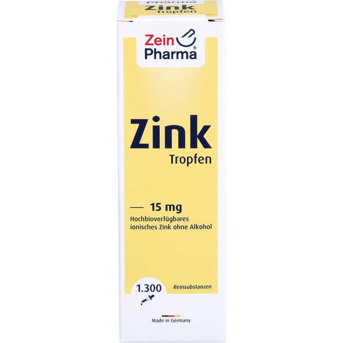 Zink Tropfen 15mg ionisiert, 50 ml TEI