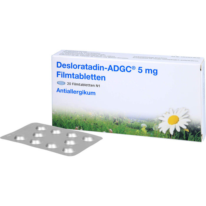 DESLORATADIN ADGC 5 mg Filmtabletten, 20 pcs. Tablets