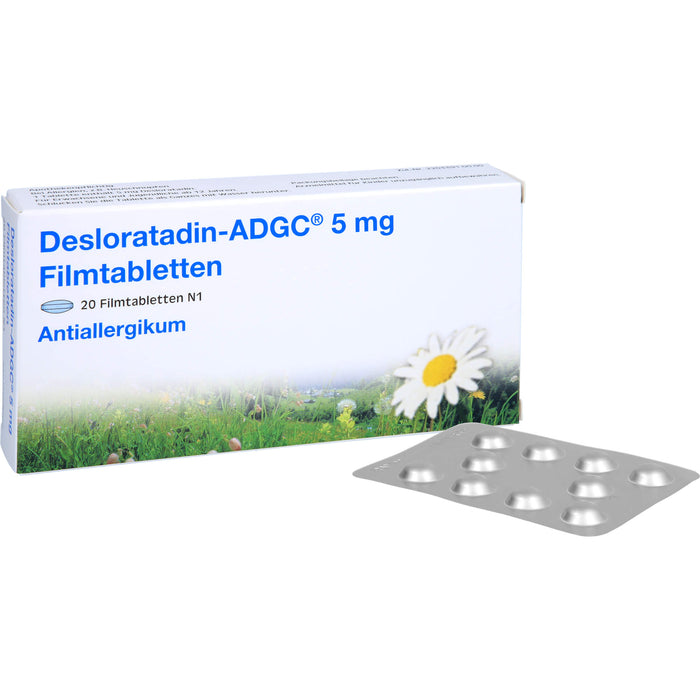 DESLORATADIN ADGC 5 mg Filmtabletten, 20 pc Tablettes