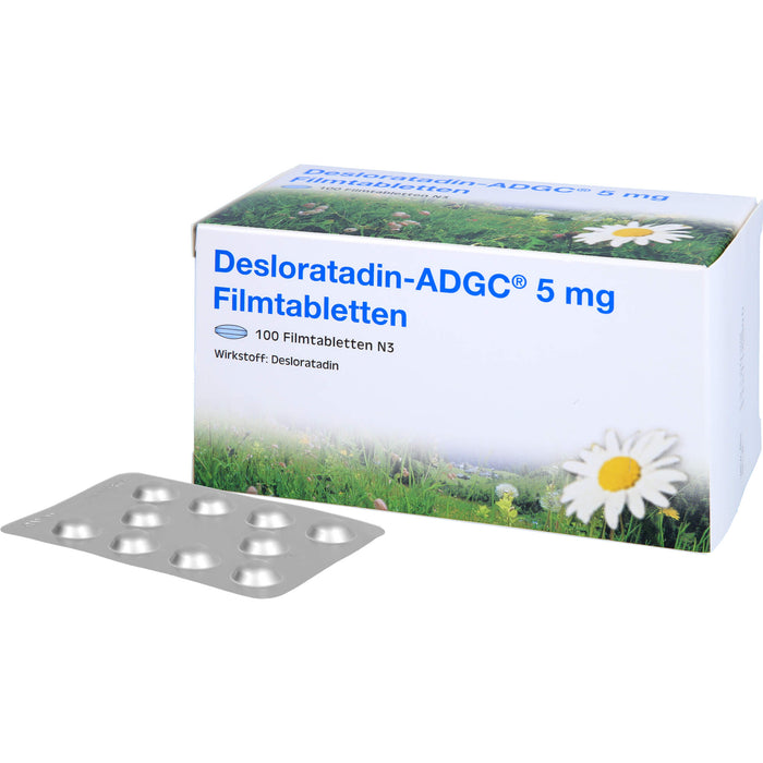 Desloratadin ADGC 5 mg Filmtabletten Antiallergikum, 100 pcs. Tablets