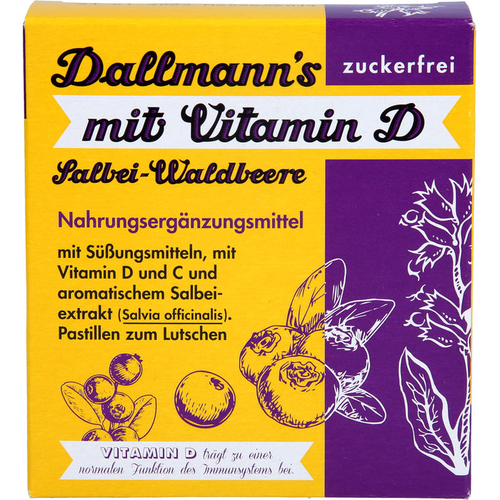 Dallmann's Salbei Waldbeere mit Vitamin D zuckerfrei, 37 g Candies