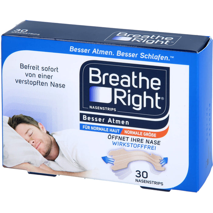 Besser Atmen Breathe Right Nasenpflaster beige normal, 30 pc Pansement