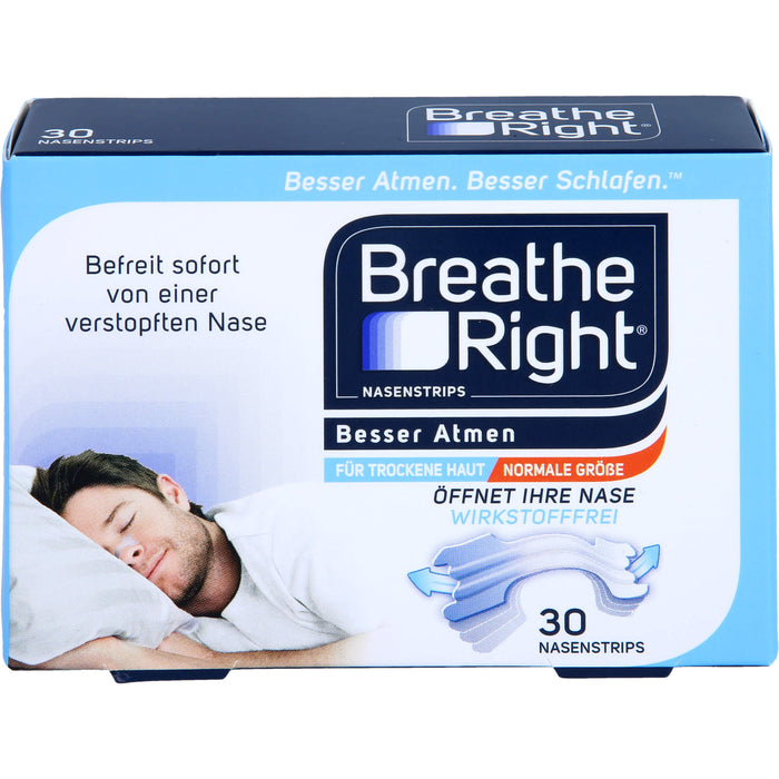 Besser Atmen Breathe Right Nasenpflaster transparent normal, 30 pc Pansement