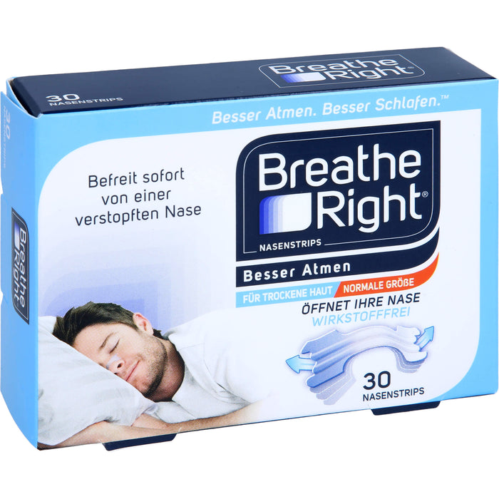 Besser Atmen Breathe Right Nasenpflaster transparent normal, 30 St. Pflaster