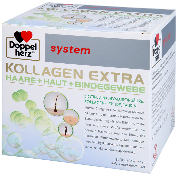 Doppelherz Kollagen Extra system Haare, Haut und Bindegewebe Lösung, 30 pcs. Drinking bottle