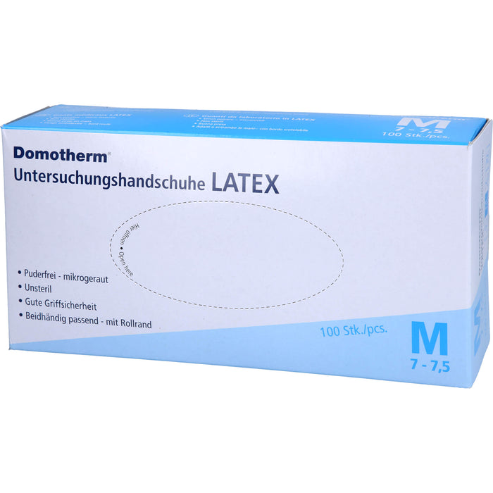 Domotherm Untersuchungshandschuhe Latex M, 100 St HAS