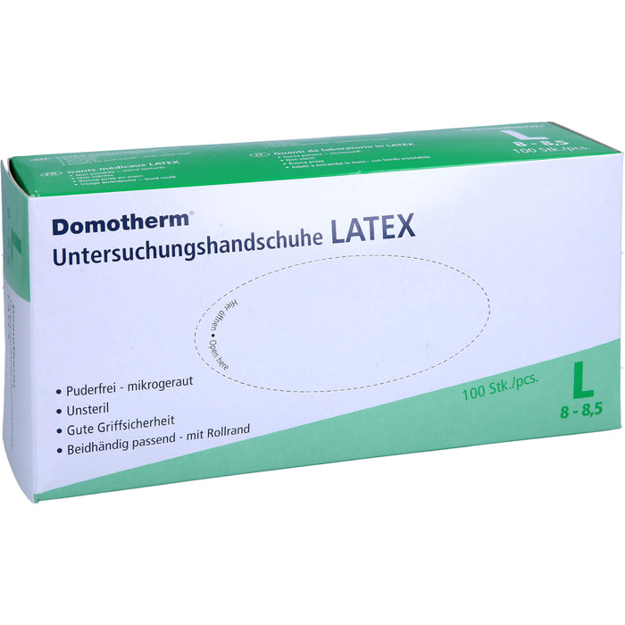 Domotherm Untersuchungshandschuhe Latex L, 100 St HAS