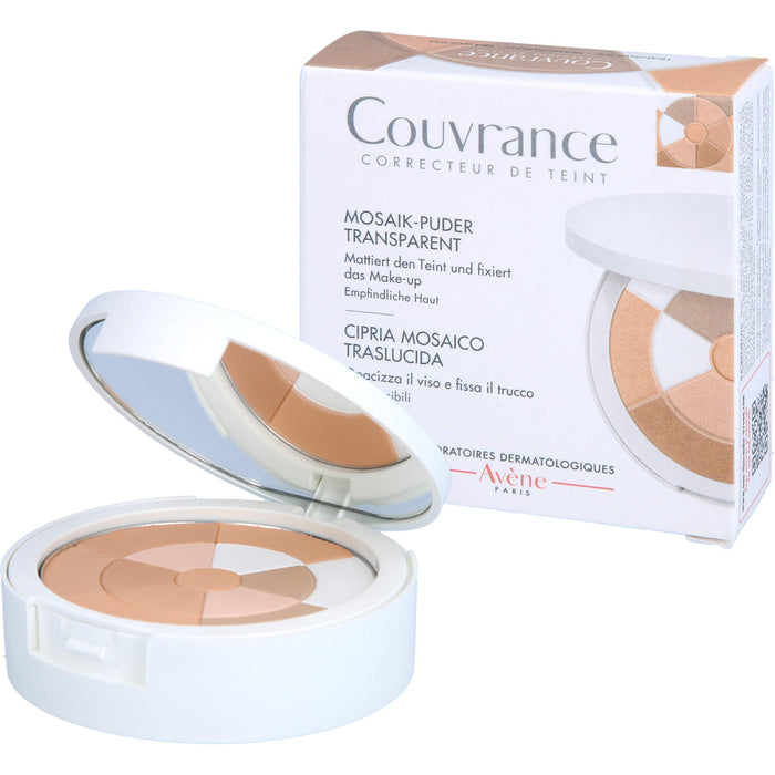 Avène Couvrance Mosaik-Puder transparent mattiert den Teint und fixiert das Make-up, 10 g Poudre