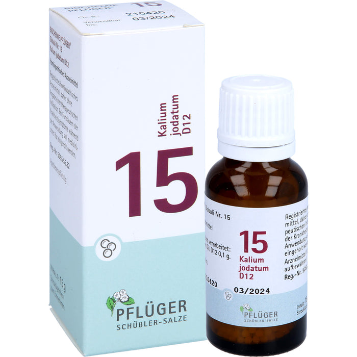 Biochemie Nr.15 Kalium jodatum D12 Pflüger Globuli, 15 g GLO