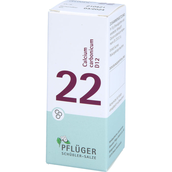 Biochemie Nr.22 Calcium carbonicum D12 Pflüger Globuli, 15 g GLO