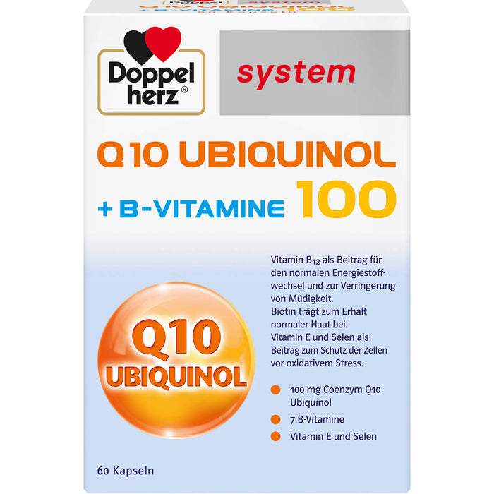 Doppelherz Q10 Ubiquinol + B-Vitamine 100 system Kapseln, 60 pcs. Capsules