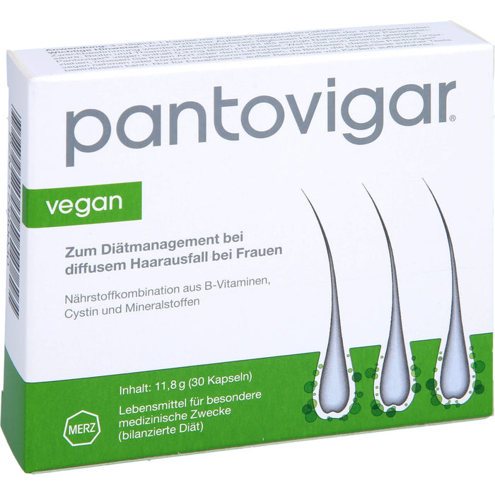 Pantovigar vegan Kapseln bei diffusem Haarausfall bei Frauen, 30 pcs. Capsules