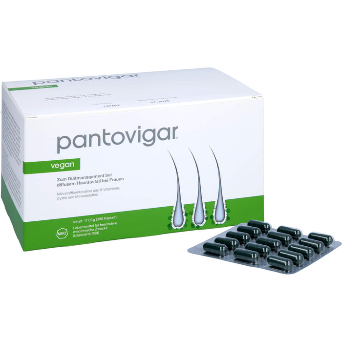 pantovigar vegan Kapseln bei diffusem Haarausfall bei Frauen, 300 pc Capsules