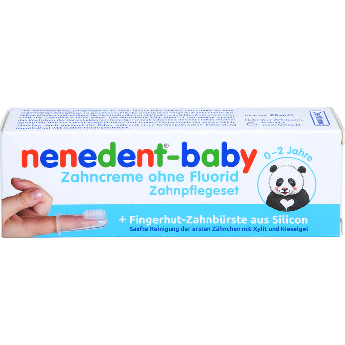 nenedent-baby Zahncreme o. Fluorid Zahnpflegeset, 20 ml ZCR