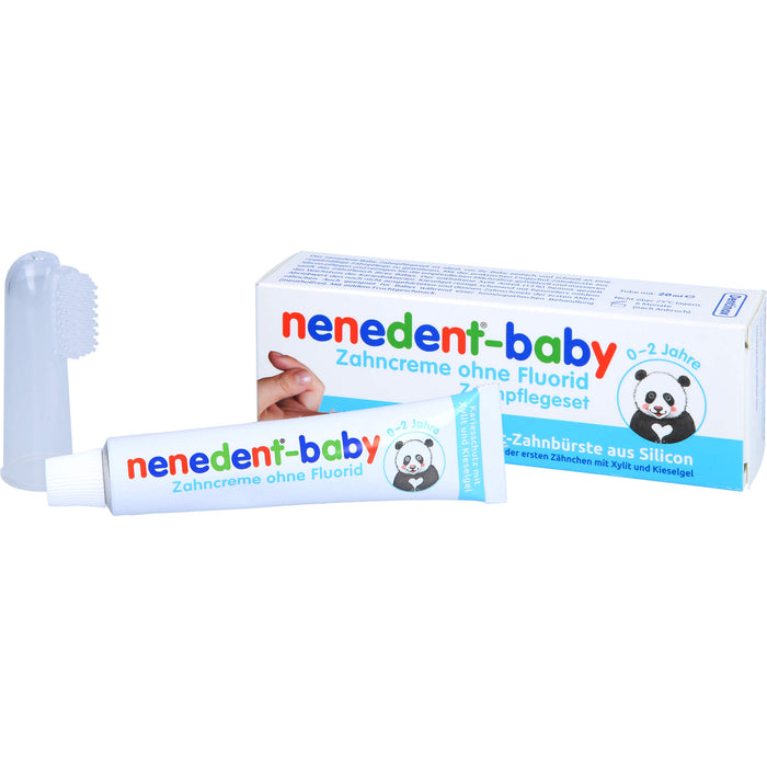 nenedent-baby Zahncreme o. Fluorid Zahnpflegeset, 20 ml ZCR