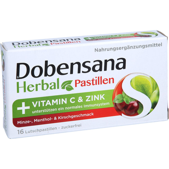 Dobensana Herbal Kirschges. Vit C Zink, 16 St LUP