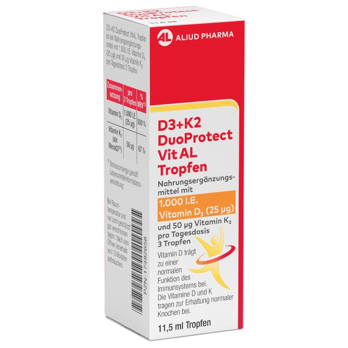 D3+K2 DuoProtect Vit AL 1000 I.E./50 ug Tropfen, 11.5 ml Solution