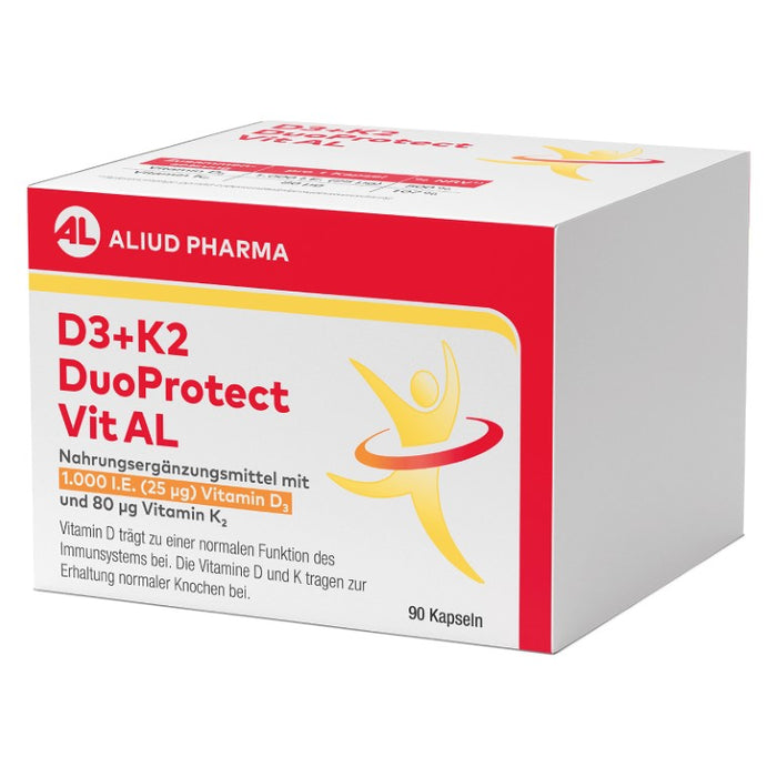 D3+K2 DuoProtect Vit AL 1000 I.E./80 ug Kapseln, 90 St. Kapseln