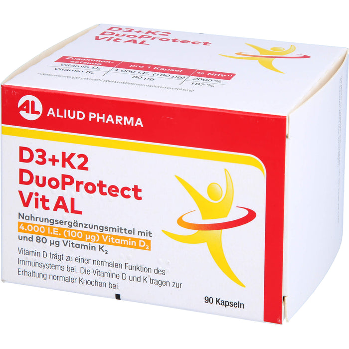 D3+K2 DuoProtect Vit AL 4000 I.E./80 ug Kapseln, 90 St KAP