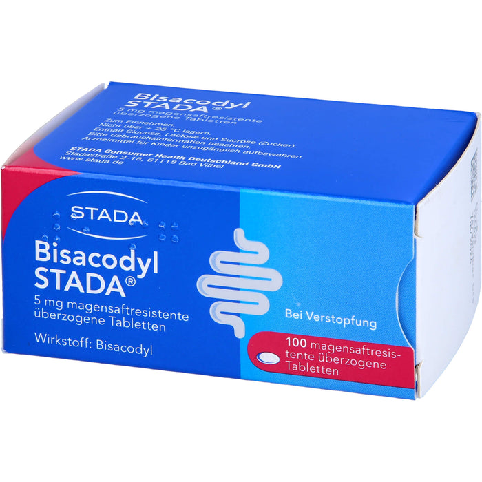 STADA Bisacodyl 5mg Abführmittel zur Hilfe bei Verstopfung, 100 pcs. Tablets