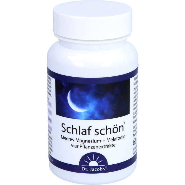 Dr. Jacob's Schlaf schön Melatonin Magnesium Baldrian Hopfen Lavendel Melisse, 90 pc Tablettes